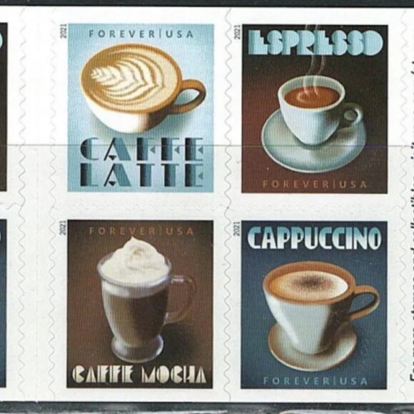 50 BOOKs of 1000 USPS Espresso Drinks Self-Adhesive Forever Stamps 2021 - Picture 4 of 5